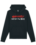 Romrobban - Warning hoodie Svart