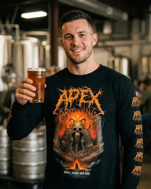 Apex Brewing Co - 90s DM Logo T-shirt Svart