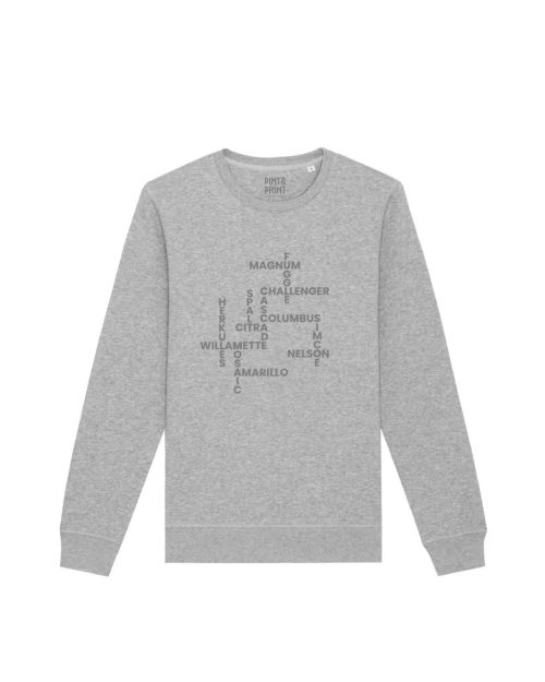 Pint & Print - Alphabet Sweatshirt Grå