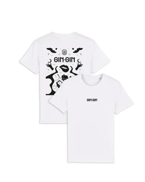 GIN GIN - Logo T-shirt Vit