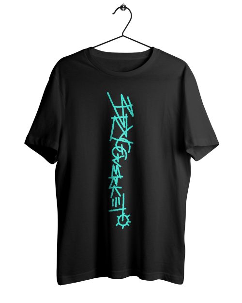 Bryggverket- Liggande turkos text