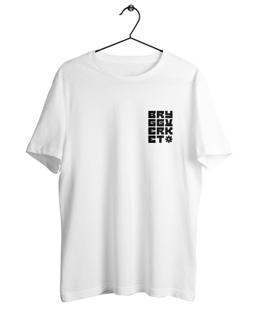 Bryggverket- text logo tee vit