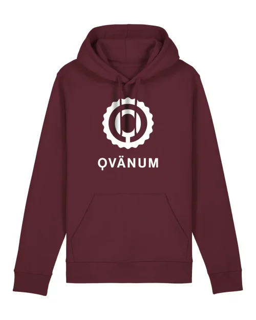Qvänum- Logo Hoodie Burgundy