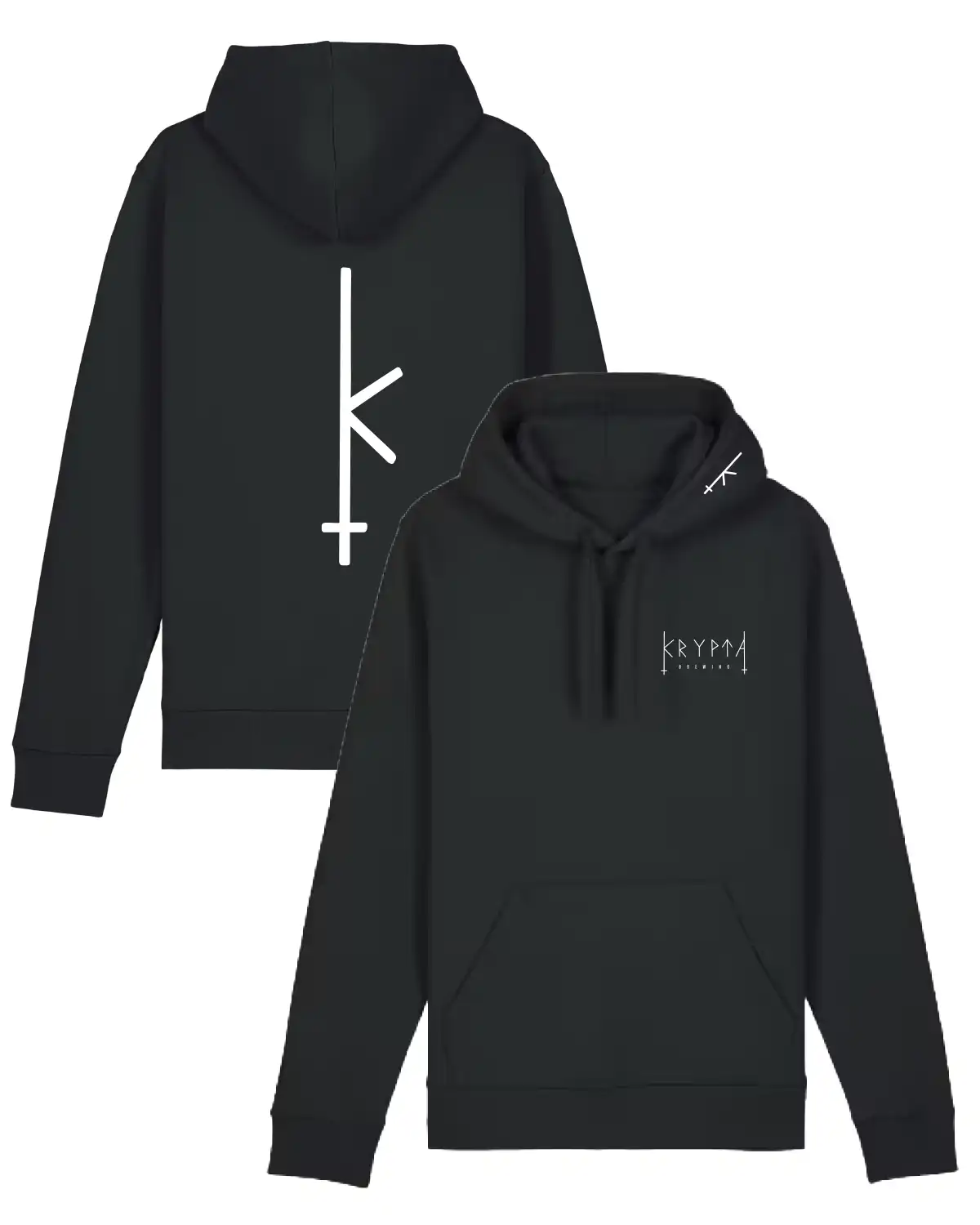 Krypta Brewing – Logo Hoodie Svart